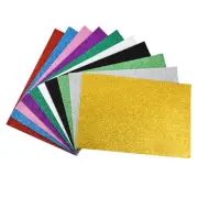 Colorful EVA Glitter foam Sheets Self Adhesive 7.8x11.8 Inch 2mm Thickness 4 Set