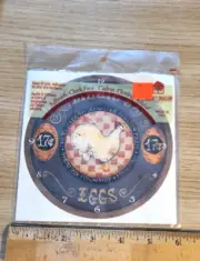 Walnut Hollow Adhesive Clock Face Chicken Feedsack Crafting Woodwork Hobby 5.5"