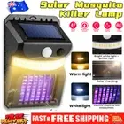 Solar Powered Mosquito Killer Wall Lamp Bug Zapper Fly Insect Repeller Outdoor