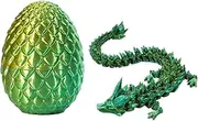 3D Printed Articulated Dragon Egg,Dragon Eggs with Dragon Inside (Laser Yellow/Green)