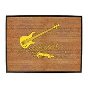 Bass Guitar Addict Music - Funny Novelty Doormat Man Cave Floor mat