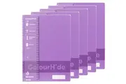 Colourhide Lecture Notebook 140 Page A4 Purple Pack 5