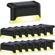 8PCS Outdoor Solar Power LED Garden Stair Light Step Deck Lights Wall Pathway