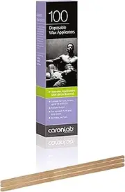 Caronlab Disposable Wooden Spatula Brow Beaters 100 Pack Wax Waxing Sticks
