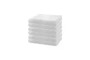 6pc Bambury Ultra soft Angove Face Washer 33x33cm White Cotton Woven Home Decor