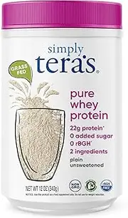 Tera's Whey Protein, rBGH Free, Plain, Unsweetened, 12 Ounce