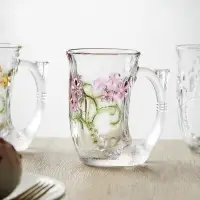 在飛比找樂天市場購物網優惠-美人魚玻璃水杯馬克杯日本同款設計師玻璃杯創意杯子花茶杯牛奶杯