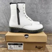 Dr. Martens 1460 Twin Zip Size 10 Womens White Leather Boots 27624100