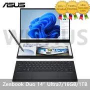 ASUS Zenbook Duo UX8406MA-QL149W 14" Ultra-7-155H 16GB 1TB Win11 Laptop