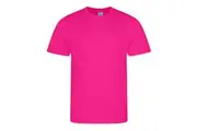 AWDis Just Cool Mens Performance Plain T-Shirt (Hyper Pink) - UTRW683
