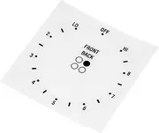 HALLMERS 1 Dial Hob Lo-Hi Anti Clockwise Dial Electric Cooktop Decal Control Panel Labels (Black Print Clear Adhesive) Replacement Stove Sticker Knob Hot Plate Stovetop Freestanding Oven Cooker