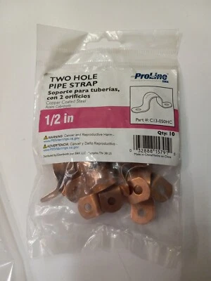 ProLine Two Hole Pipe Strap 1/2 In C13-050HC Pack Of 10