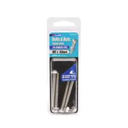 Zenith M5 x 50mm 316 Stainless Steel Round Head Bolt And Nut - 4 Pack