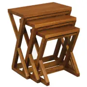 Centrum Furniture Manhattan Nesting Table - Set of 3 - Light Pecan