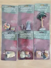 New Holiday Time Nativity Accessories - Set of 6 - Christmas Manger