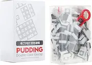 Kokiya PBT Pudding 108 Keys Translucent Backlit Keycap Set for Mechanical Keyboard, Highlight The RGB Effects of Your Gaming Keyboard, Black
