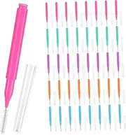 SEWOART Cleaning Kit 100 Pcs Interdental Brush for Reusable Toothpicks Floss Cleaning Tools for Clean Fresh Breath