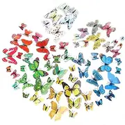 72Pcs 3D Butterfly Wall Decals Removable DIY Wall Stickers, Home Decor, Art Decor, for Kids Room Bedroom Background Decoration(72 pcs in 10 Colors)