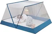 Mosquito Net Foldable & Installation-Free Mosquito Net, Outdoor Portable Travel Mosquito Net, Home Bed Mosquito Net (Color : Blue-1, Size : 160x190x80cm)