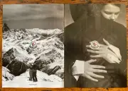 Moncler 2 Page Print Ad Advertising winter Coat Jacket Skiing Mountain Fashion