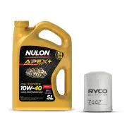 Ryco Oil Filter Nulon 5L APX10W40 Eng. Oil Service Kit for Nissan Navara D21 D22