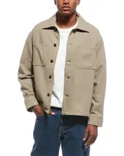 FRAME Denim Camp Collar Wool-Blend Shirt