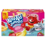 New Kool-Aid Jammers Sharkleberry Fin Less Sugar Drink 10-Pouches 60 FL OZ