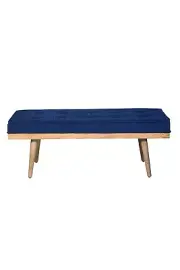 Capella Blue Entryway Hallway Upholstered Cushioned Dining Bench Seat - 120 Cm