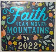 2022 "Faith Can Move Mountains" 12-Month Wall Calendar -Great for Crafting Decor