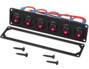 6 Gang Rocker Switch Panel Box Waterproof 12V ON/Off Switch with Led - YOU PICK