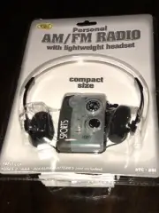 Tozai Radio ATC-281 Compact AM/FM Stereo Headphones & Belt Clip