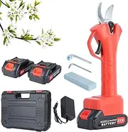 Electric Pruning Shears, Professional Cordless Pruning Shears with 2Pcs 2000mAh 21V Battery, 25mm Cutting Diameter, 6-7 Working Hours, Tree Pruner Branch Cutter for Hedge, Bush, Orchard
