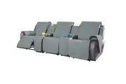 Water Resistant Non-Slip Split Recliner Couch Cover Sofa Chair Slipcovers-Black, 3-seater