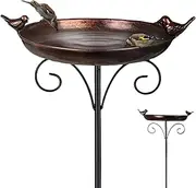 Outdoor Bird Bath - Portable Birdbath Bowl | Shallow Decorative Water Feeder For Balconies Outside Attracting Wildlife Drink Patios Gardens