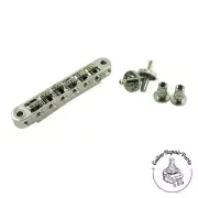 TonePros TP6R-C Locking Nashville Tune-O-Matic Roller Bridge, SAE Posts - Chrome