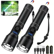 Rechargeable Magnetic Flashlights High Lumens, Super Bright LED Powerful Flas...