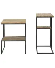 Mercana Ronin 22in Square 2-Tier Accent Table