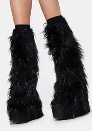 [Club Exx] Techno Kitty Faux Fur Leg Warmers