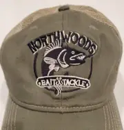 Mens Fishing Hat Baseball Style Snapback Cap Northwoods Bemidji MN Mesh Trucker