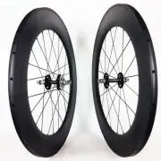 Fixed Gear Bike U Shape Carbon 25X80Mm Wheels Clincher Tubeless Wheelset