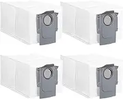 [Jotia] 4Pcs Vacuum Cleaner Bags, Dust Bags Compatible with Roborock S8 MaxV Ultra/ S8 Max Ultra/Qreco Curv/Qrevo S/Qrevo Master/Q Revo/Q Revo Pro/Saros 10R/ Saros 10/ Qrevo Plus Robot Vacuum