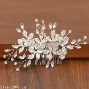 Silver Color Pearl Rhinestone Wedding Hair Combs Hair Accessories for Women Acce