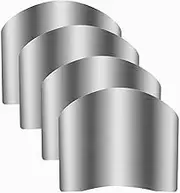 Niupiour Stainless Steel Finger Guards, 4 Packs of Finger Protectors when Cutting, Slicing, Dicing, Chopping Vegatables, Kitchen Tool Knife Shields Guards Avoid Hurting