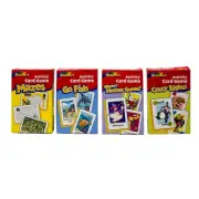 RoseArt Kids Card Games Set Crazy Eights Where's Mother Goose Go Fish Mazes 1998