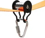 Slider slackliness Pulley - Rope Lines Pulley, Side Swing Pulley | Strong Load-Bearing Pulley with 5 Rollers, Pulley Ziplines Kit, Slider Zip for Kids Outdoor Adventures Patio Lawn Park Home