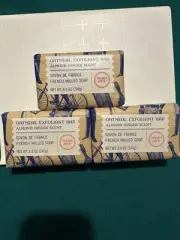3 x Trader Joe's French Milled Oatmeal Exfoliant Almond Ginger Bar Soap