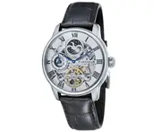 Earnshaw Men's 44mm Automatic Longitude Leather Watch - Silver/Black