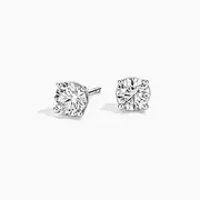 [Metzakka] Lab Grown Diamond Earrings with Certificate for Women Men, 0.6 Carat Round Cut D-E Color VVS2-VS1 Clarity, Real 9k Gold (Not Only Post Part) Stud Earrings for Wedding Bridal