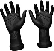 Abbraccia 2X Hand Model,Mannequin Hands Photo Props Halloween Decoration Fake Human Hands for Halloween Jewelry Display Nails Practise, Black