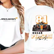 Oscar Piastri Formula one Fan T-Shirt - F1 Front and Back - F1 Fan